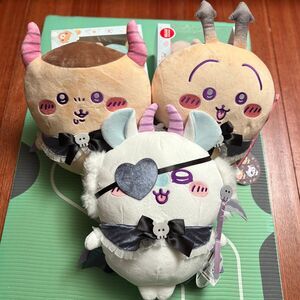 NWT BIG Chiikawa Devil Halloween Set of 3 plushies: Momo, Kurimanju & Usagi
